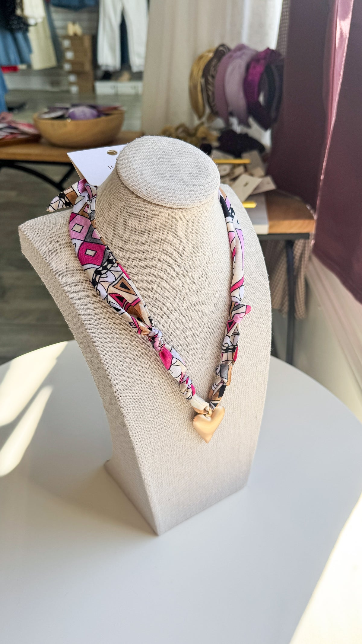 Printed Scarf Necklace