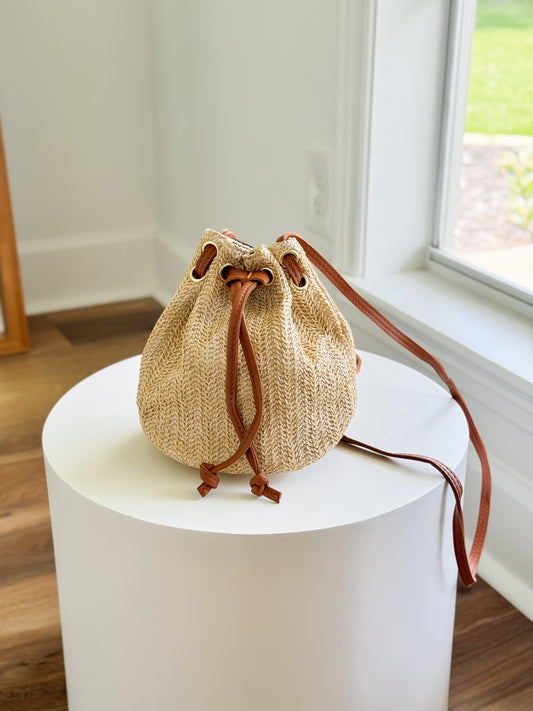Straw Bucket Bag