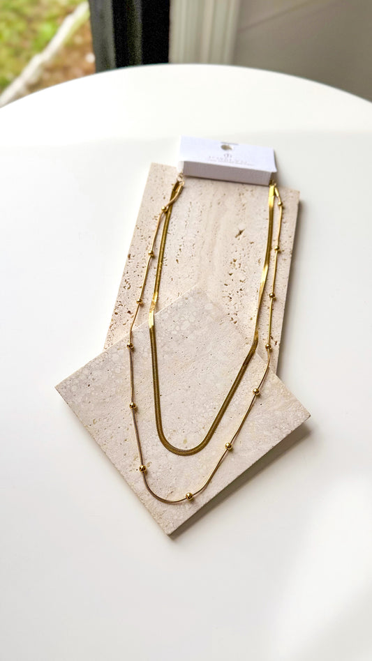 Tarnish Free Snake Ball Chain Necklace