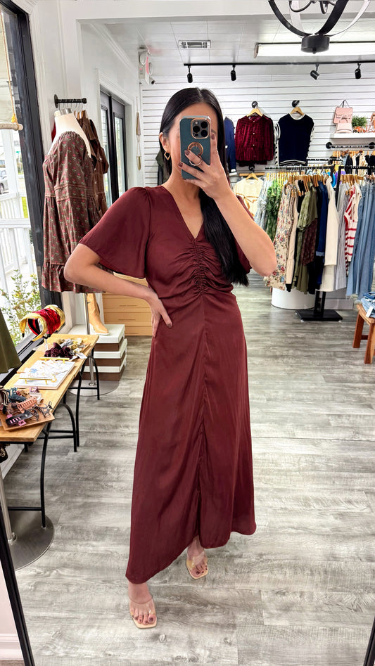 Vino Shirred Waist Maxi Dress
