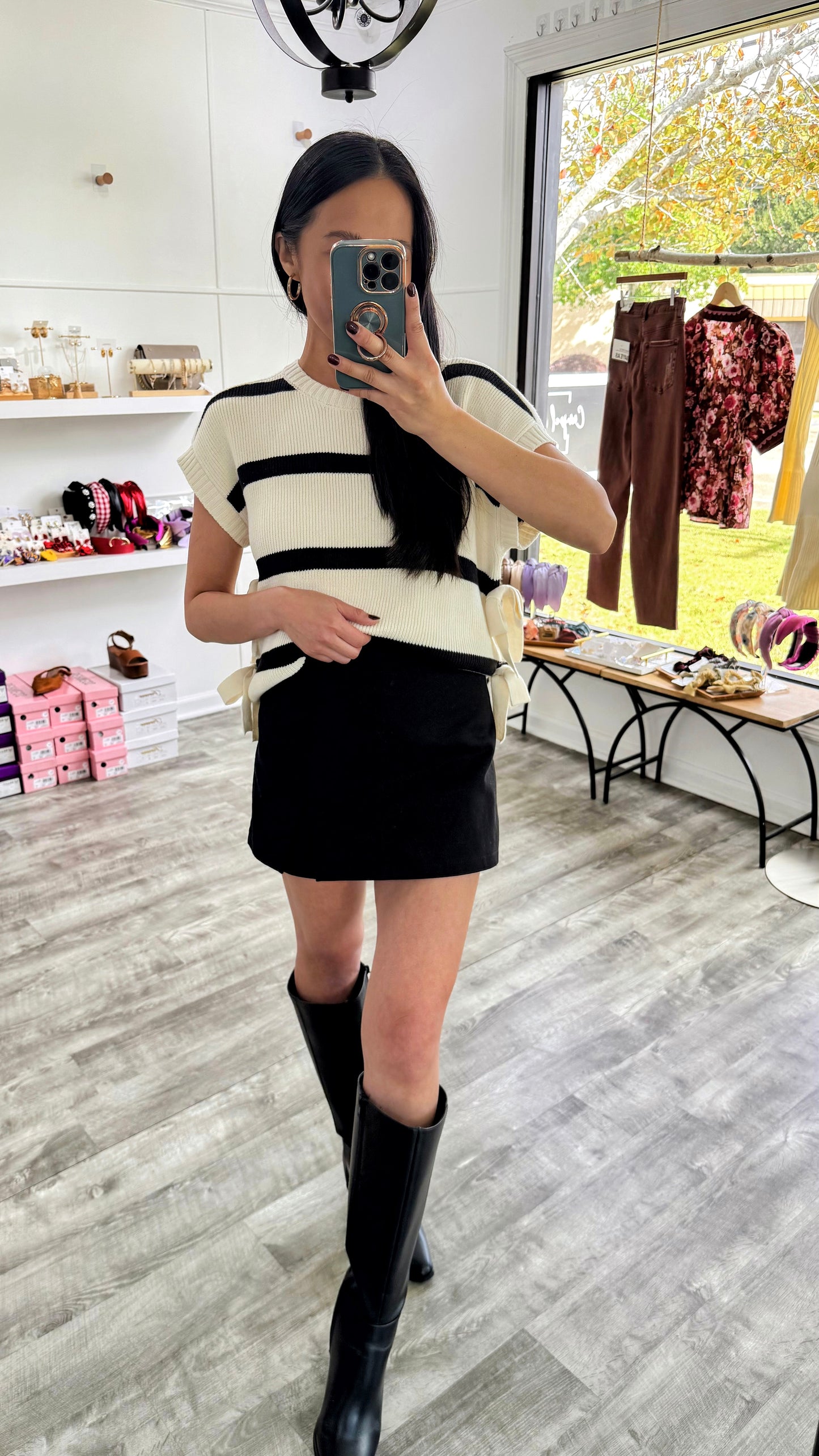 Side Bow Sweater Top