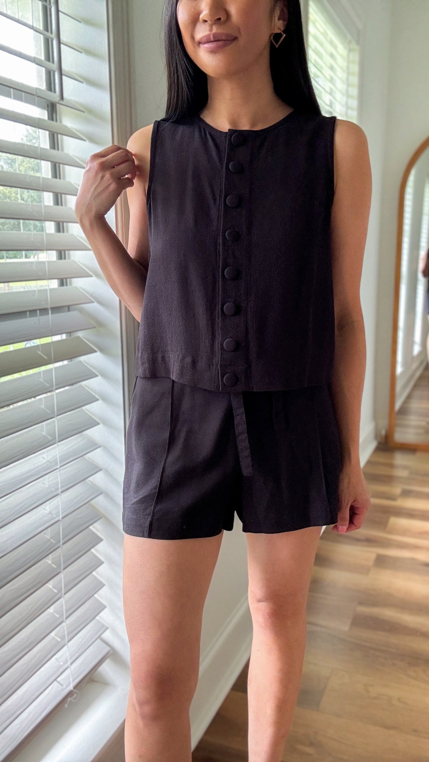 Button Down Linen Top