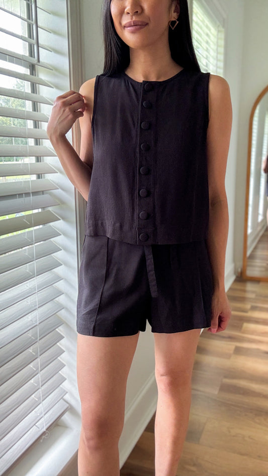 Button Down Linen Top