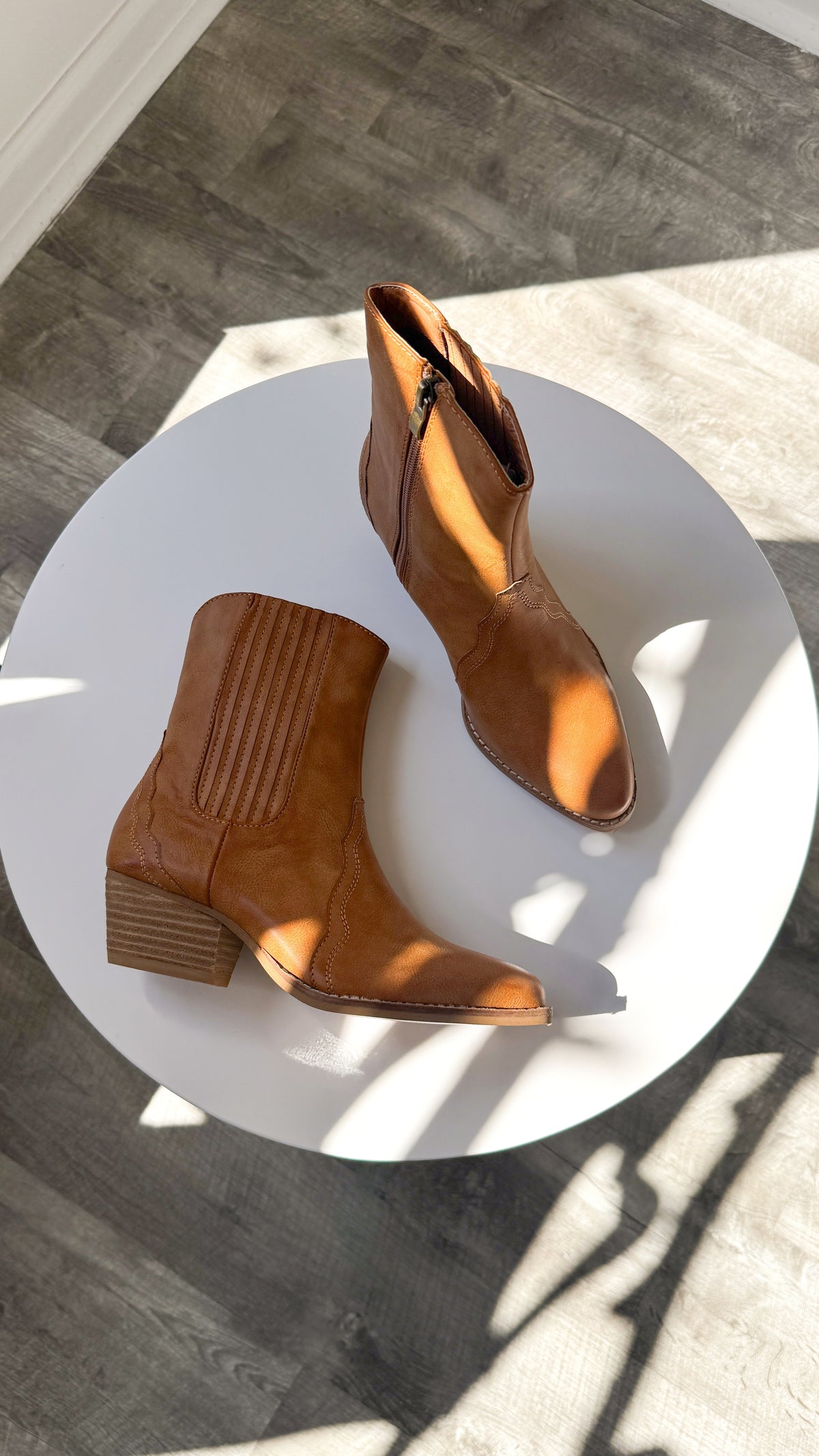 Dallas Western Booties-Camel