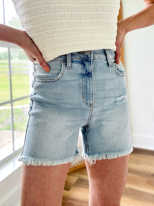 Ultra Stretch Denim Shorts