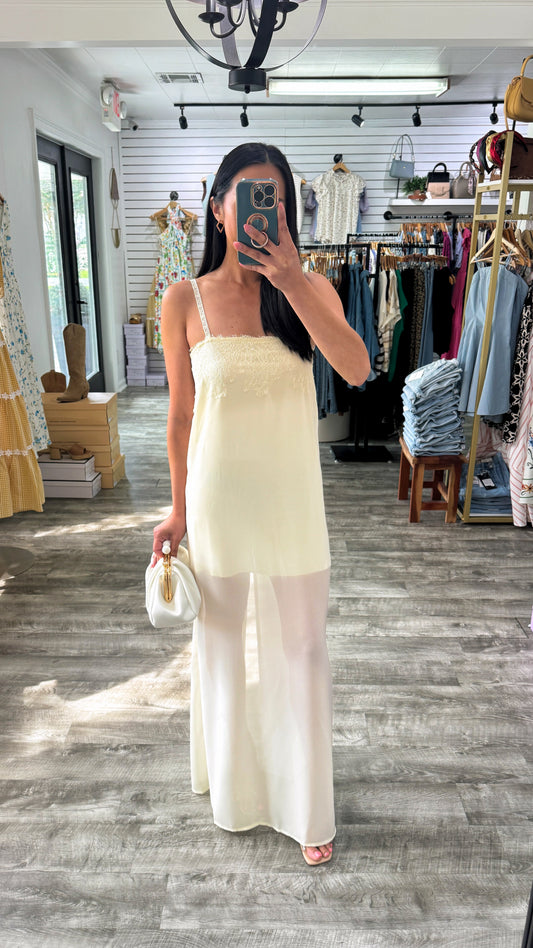 See It Through Yellow Maxi Dress