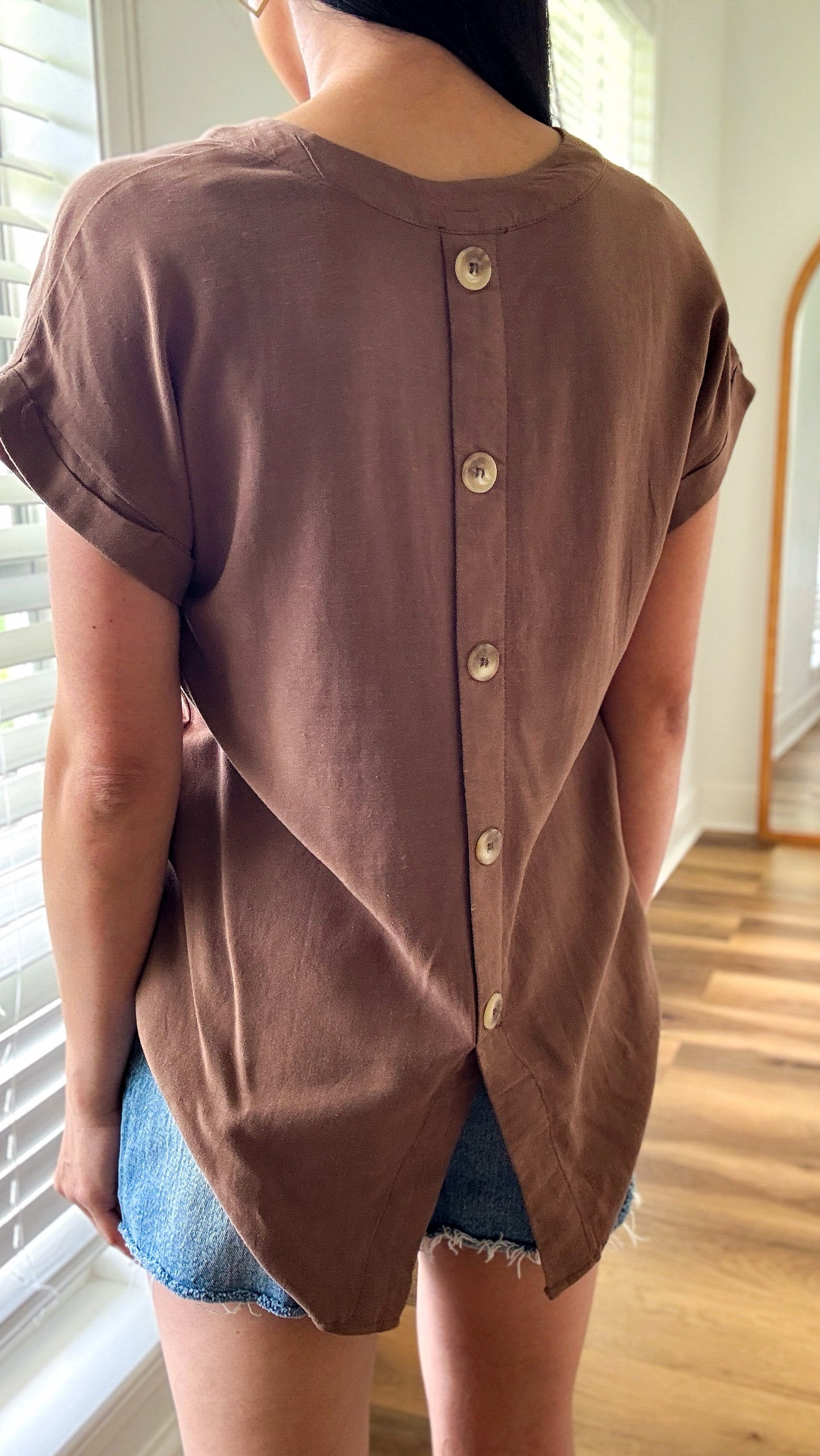 Simple Time Back Button Top-Almond