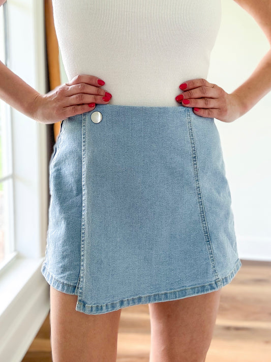 So It Seams Denim Skort