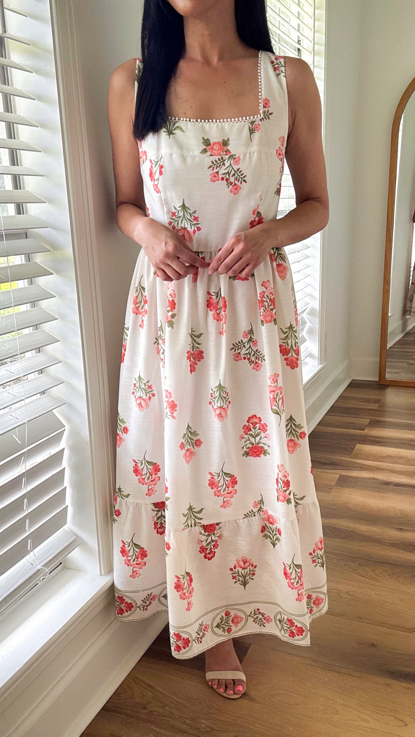 Bouquet Of Flowers Midi Dress