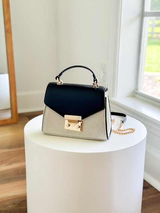 Canvas Top Handle Bag-Black