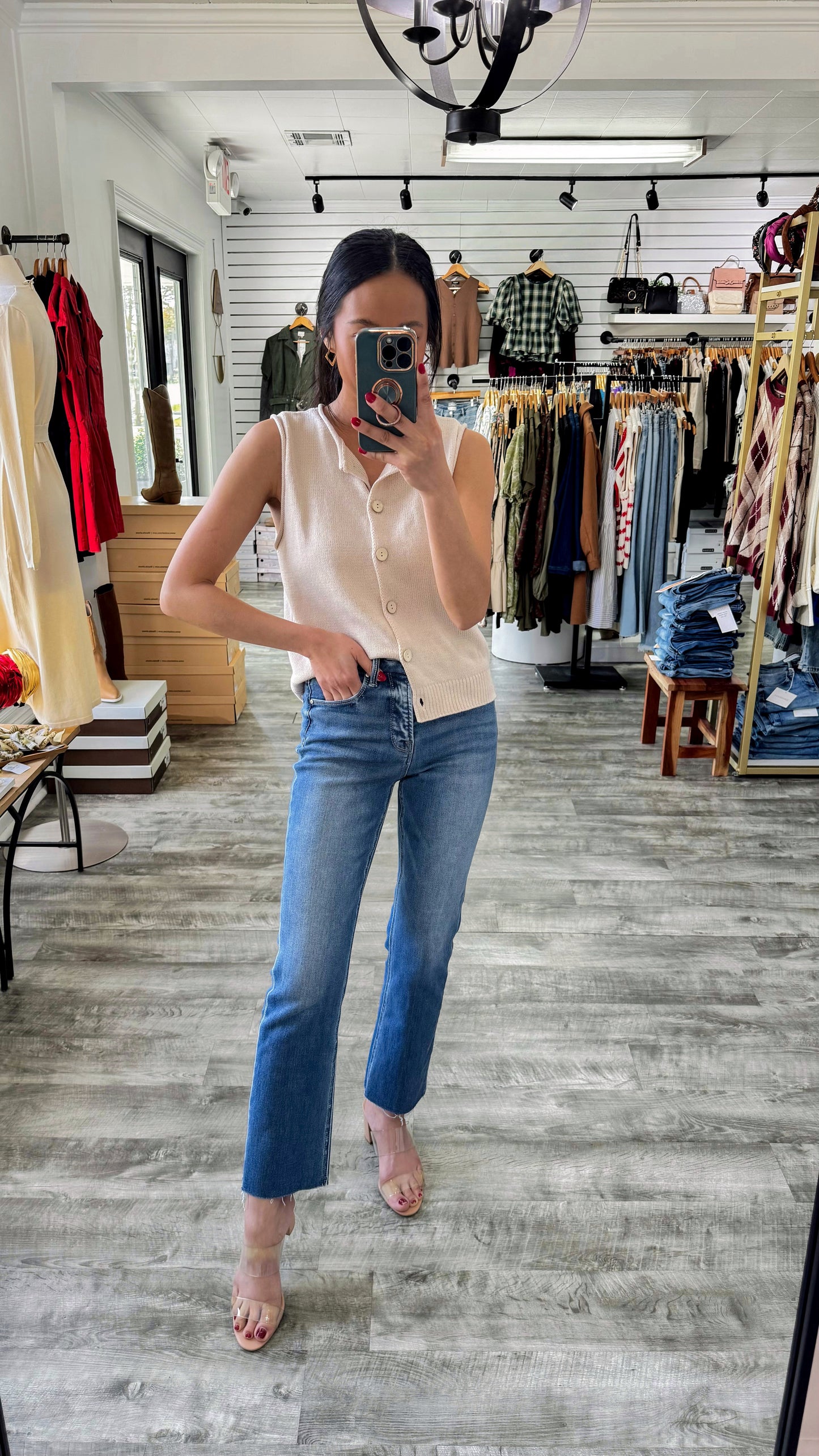 Tummy Control Straight Denim