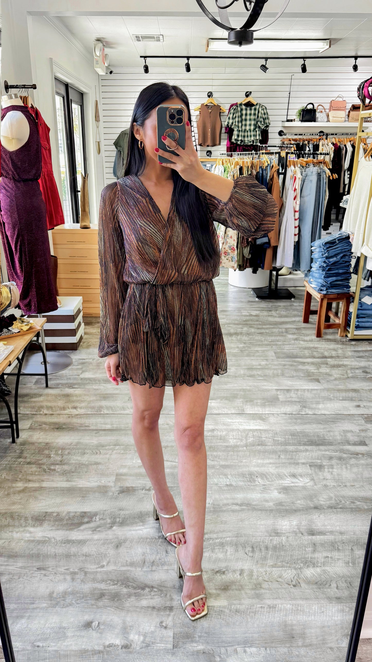 Shimmer Abstract Romper