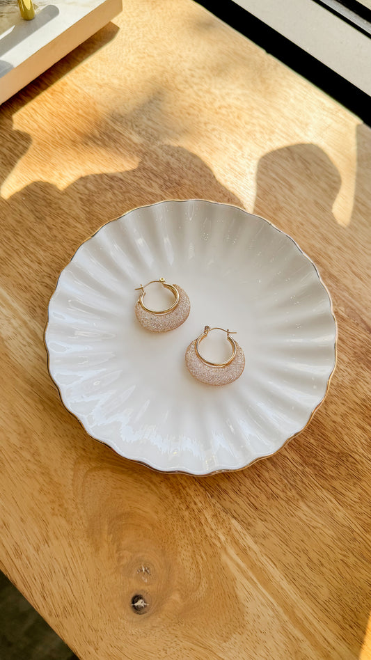 Unique Gemstone Hoop Earrings