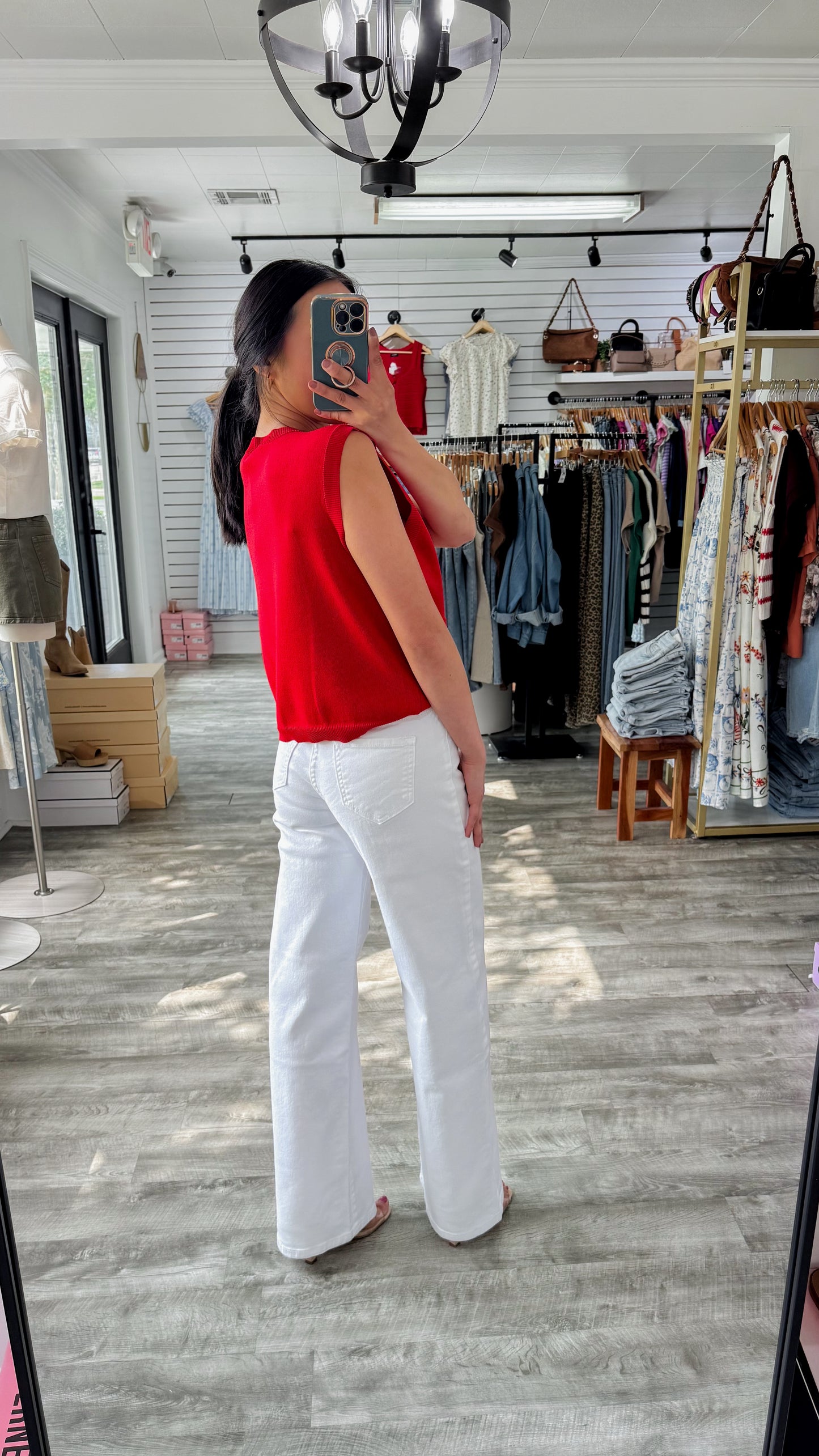 Encore White Wide Leg Denim