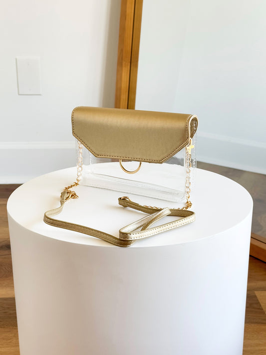 Gold Trim Clear Bag