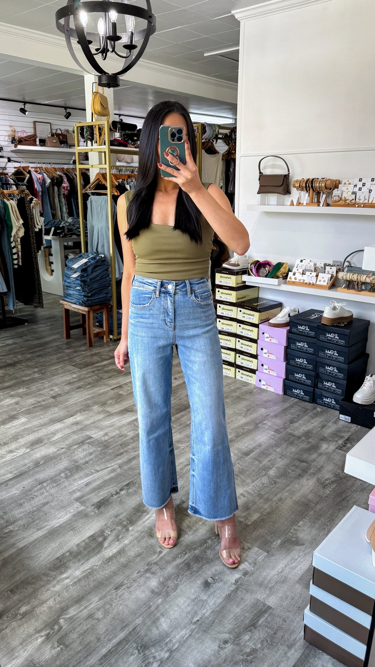 Mischief Crop Wide Denim- Super High Rise