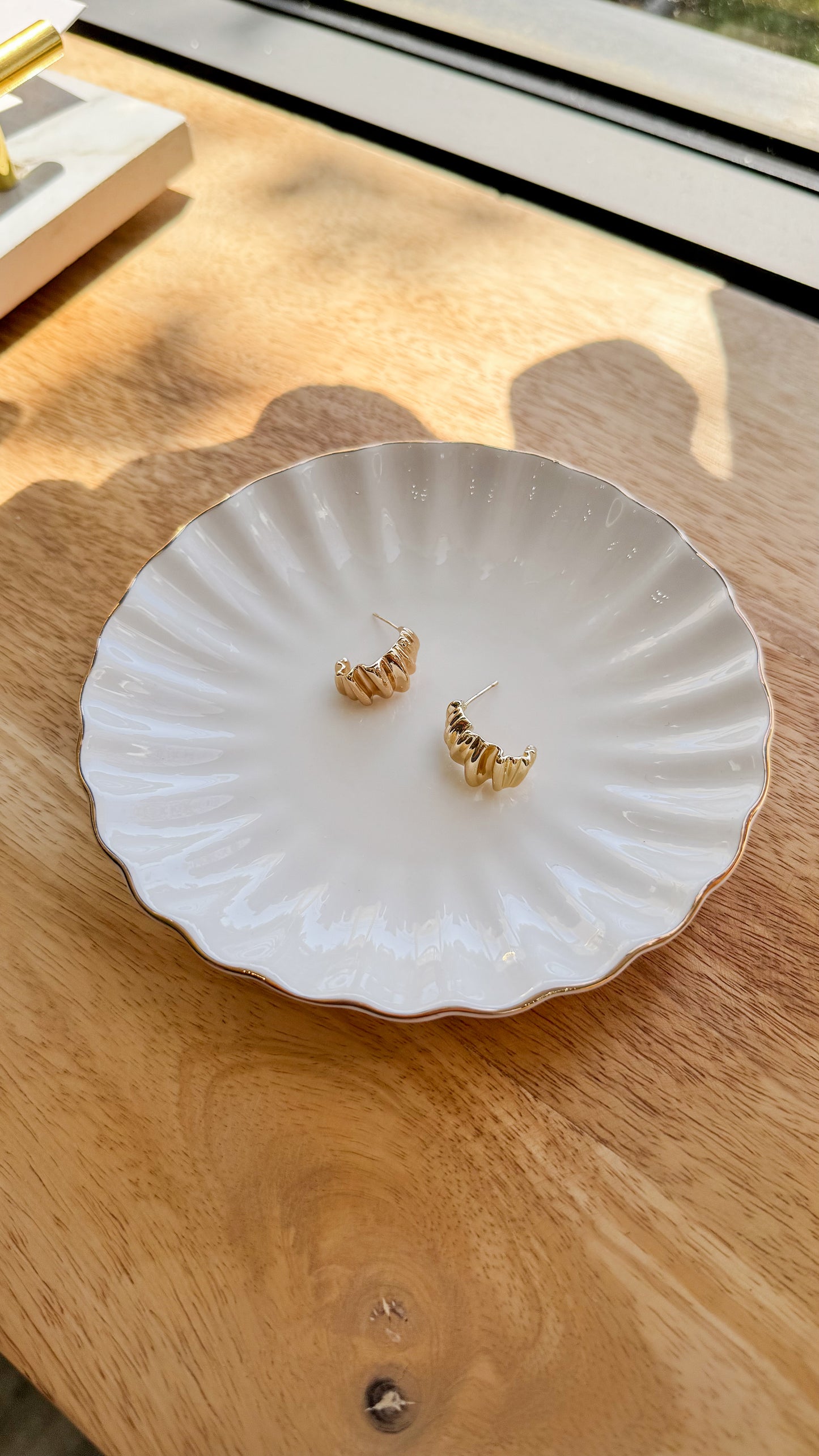 Chic C-Shaped Statement Drop Earrings
