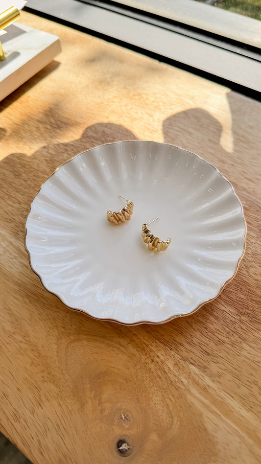 Chic C-Shaped Statement Drop Earrings