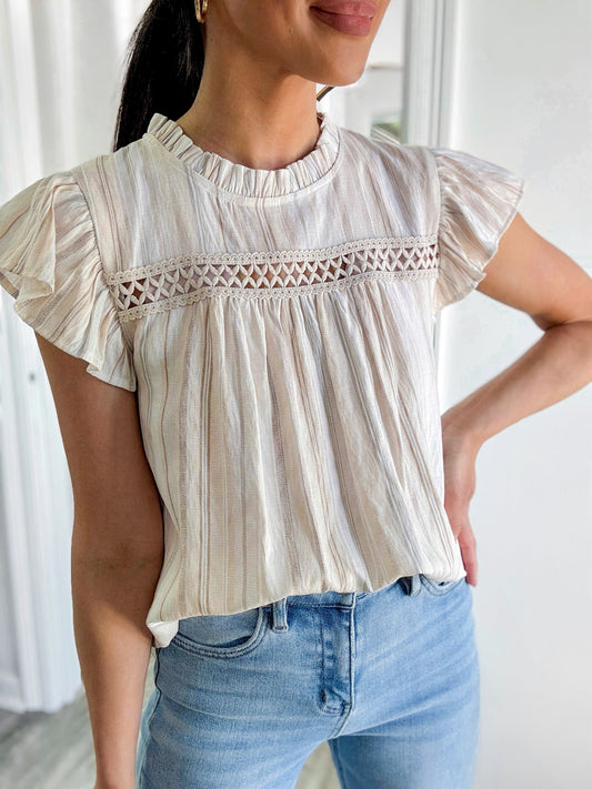 Anne Lace Trim Top