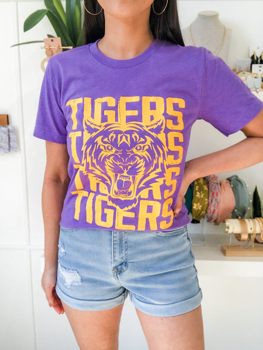 Tigers Stacked Graphic Tee