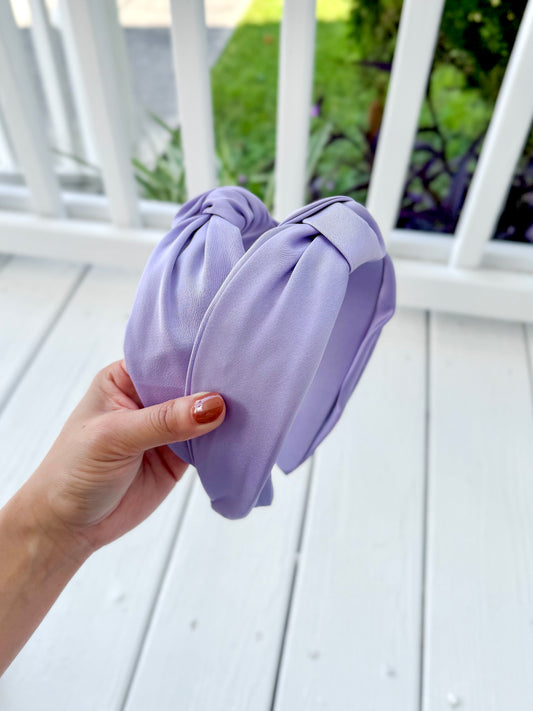 Lilac Satin Headband