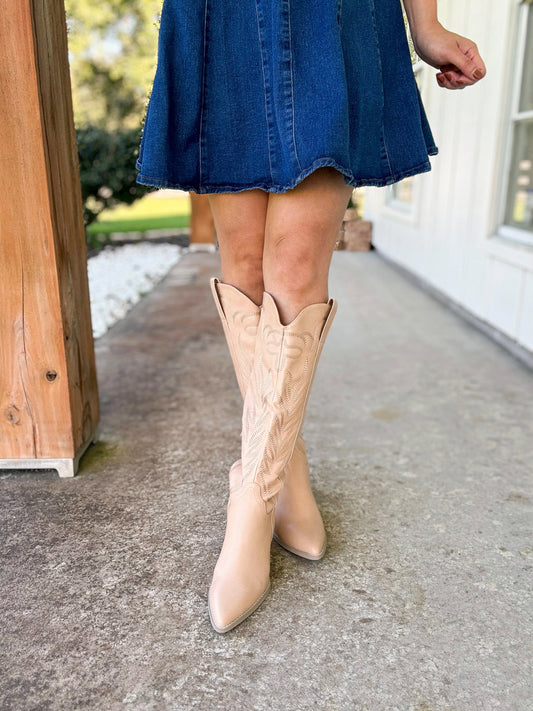 Samara Western Knee Boots