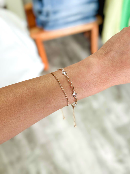 Stud Layered Chain Bracelet
