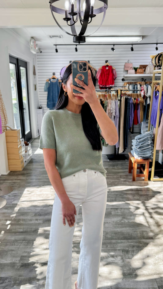 Sage Knit Sweater Top