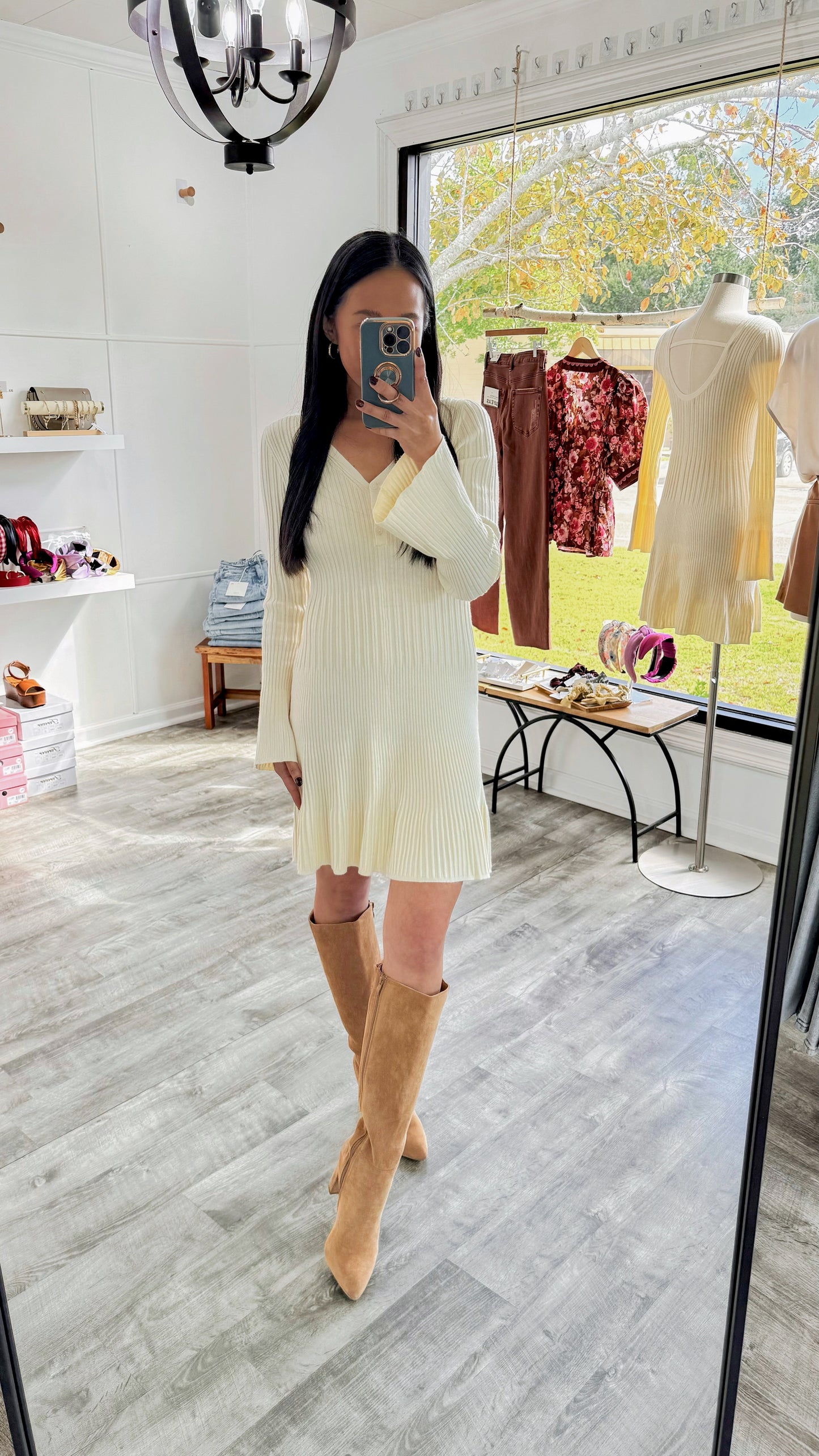 Milli Cream Sweater Dress