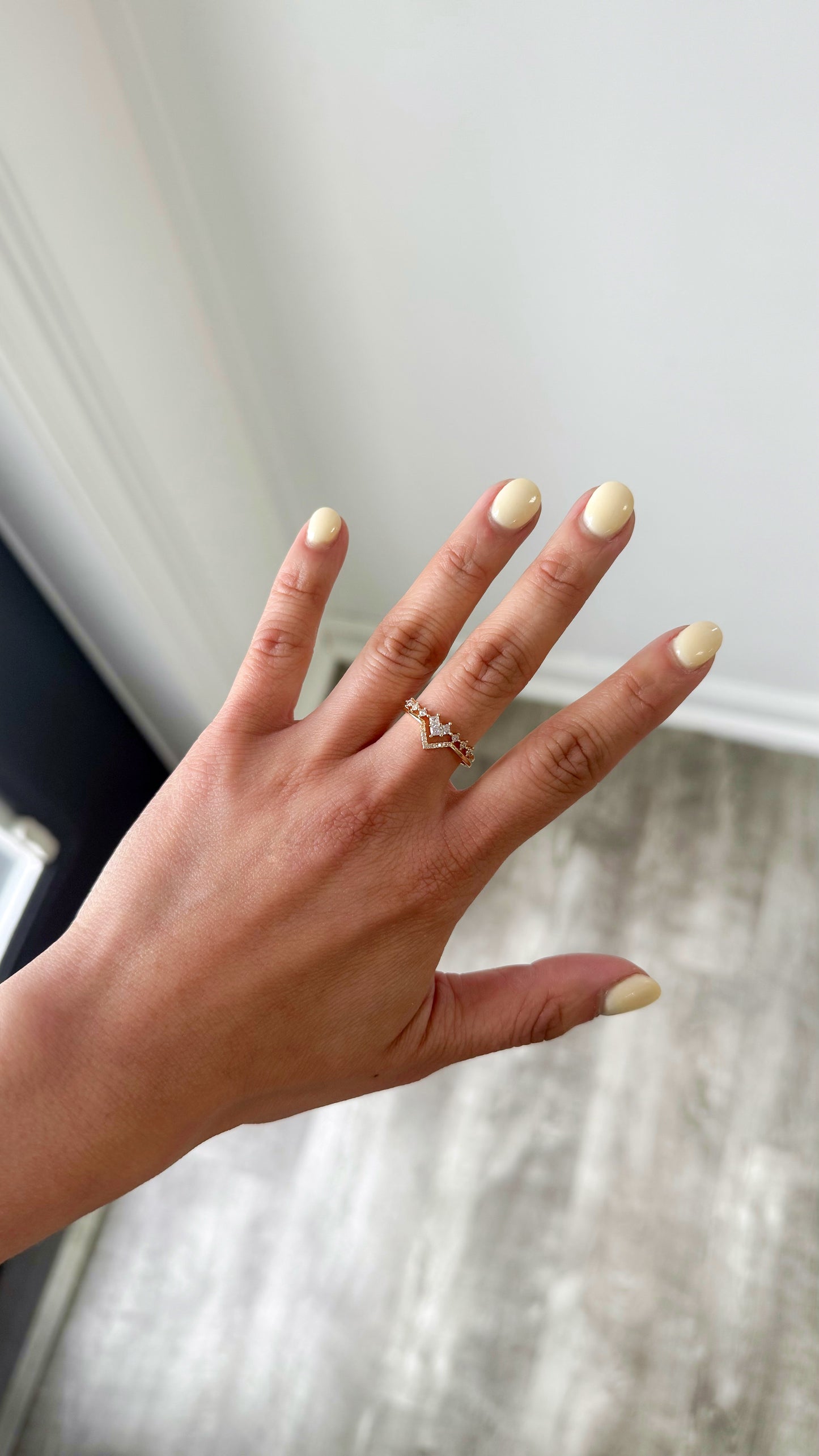 Crown-Inspired Adjustable Gemstone Ring