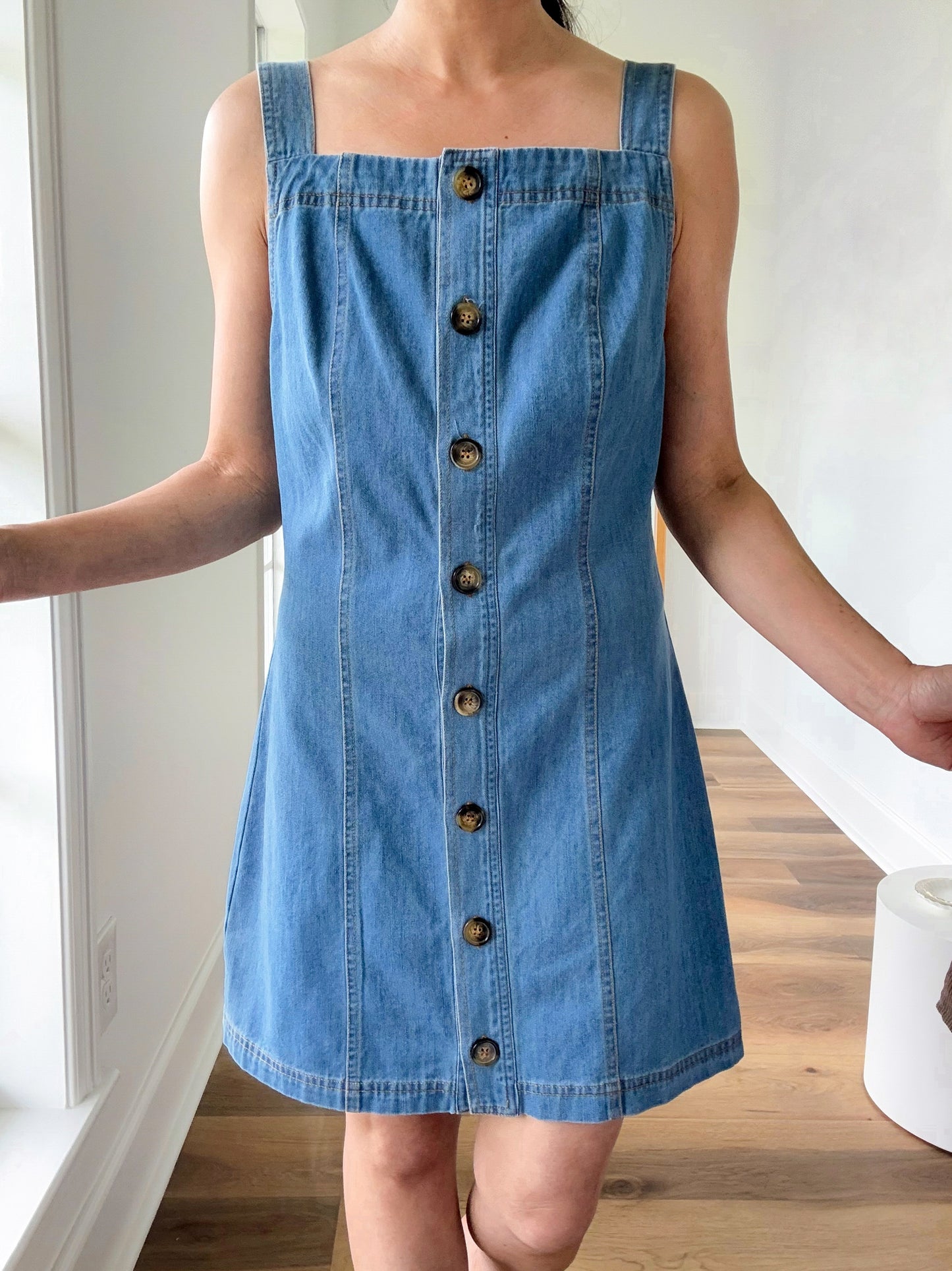 All Yours Buttoned Denim Dress