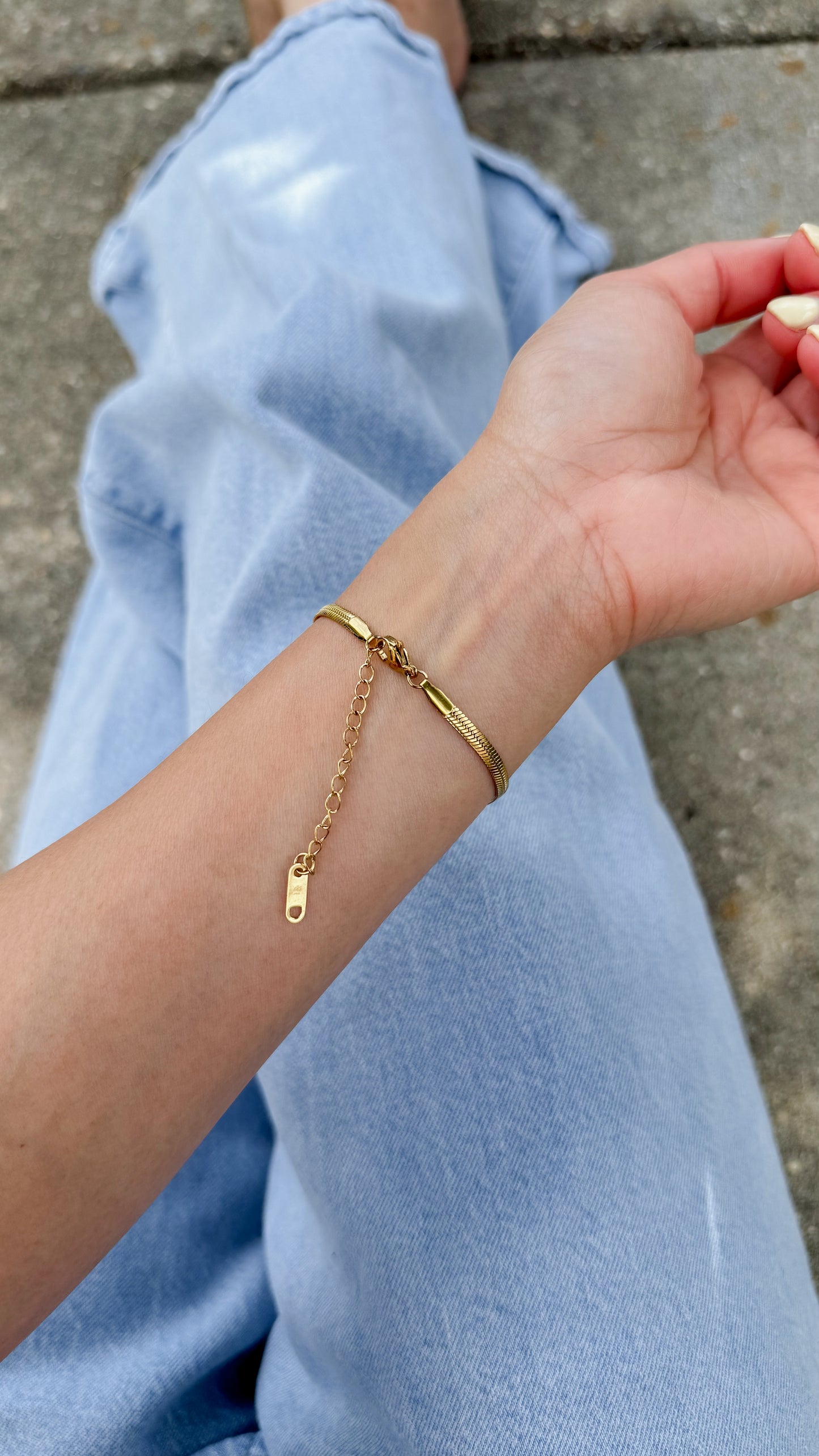Tarnish Free Herringbone Bracelet
