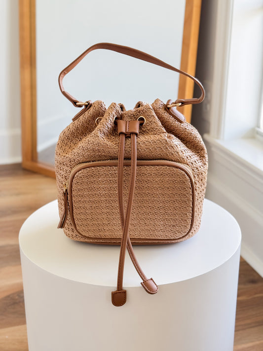 Harmony Straw Bucket Bag