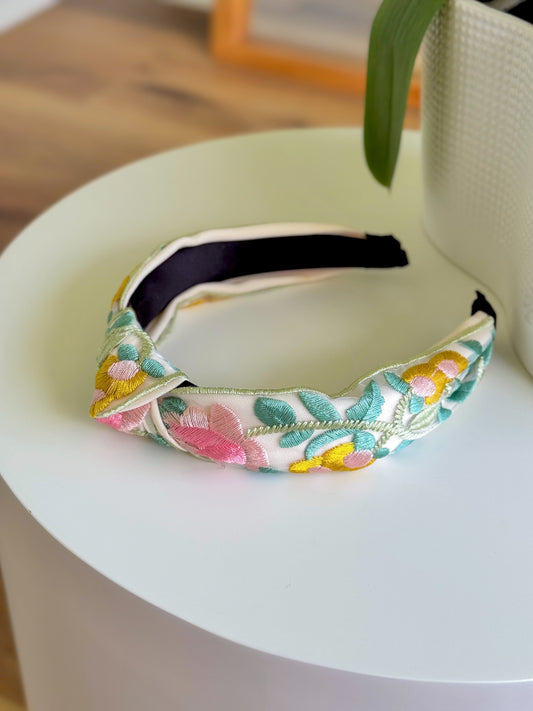 Cottagecore Embroidered Headband