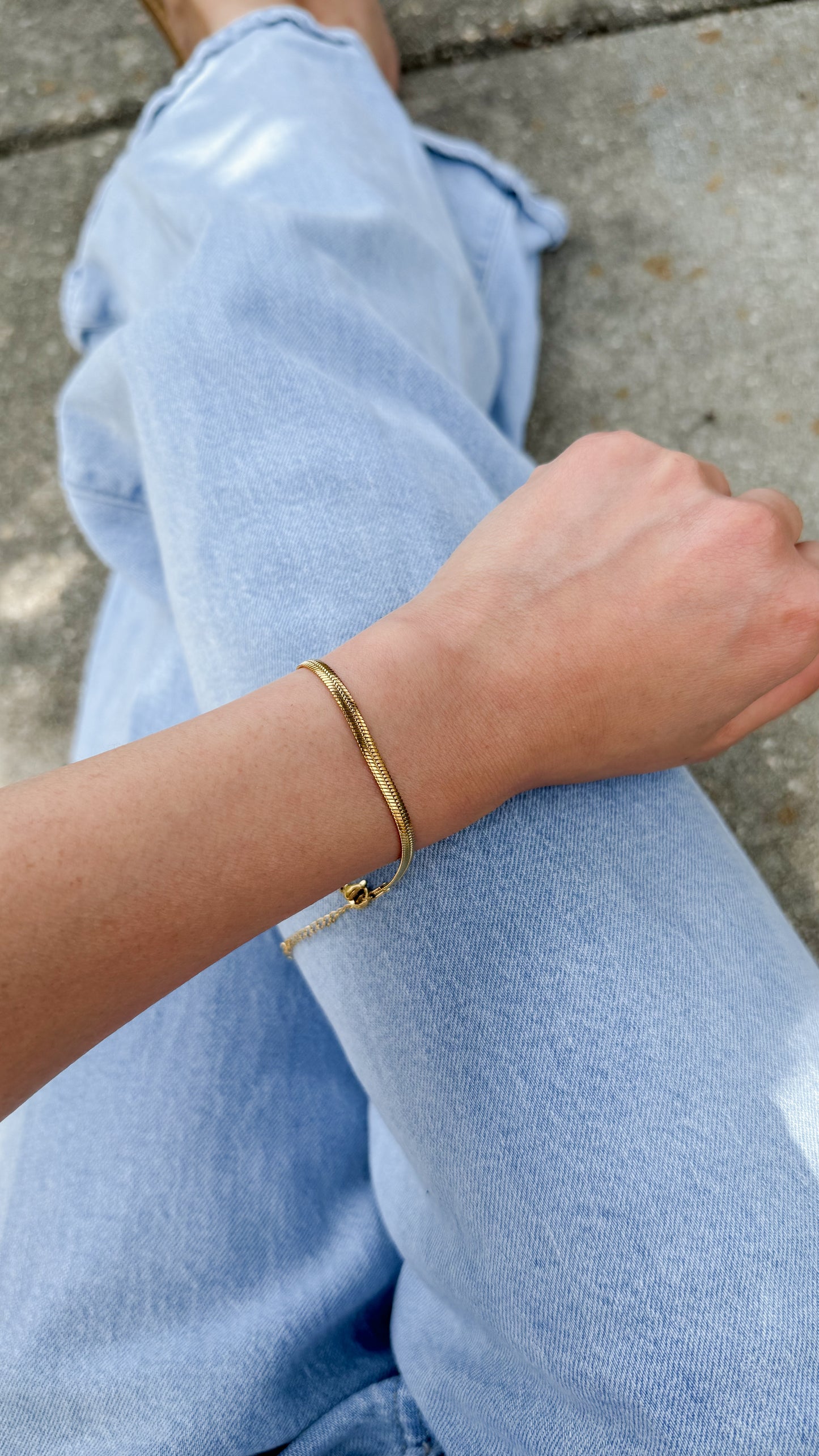 Tarnish Free Herringbone Bracelet