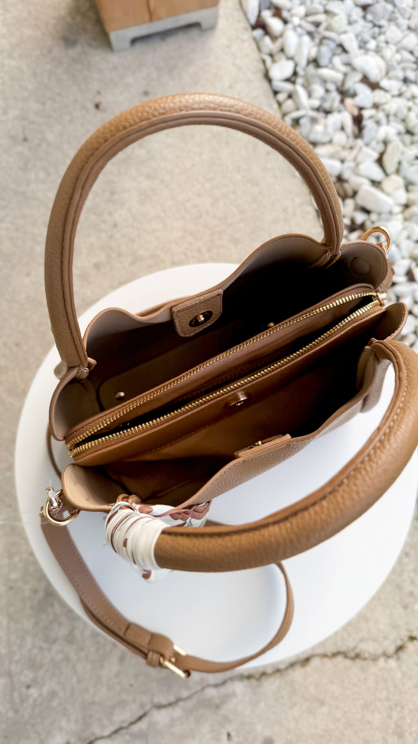 Phoebe Bucket Bag w/Scarf