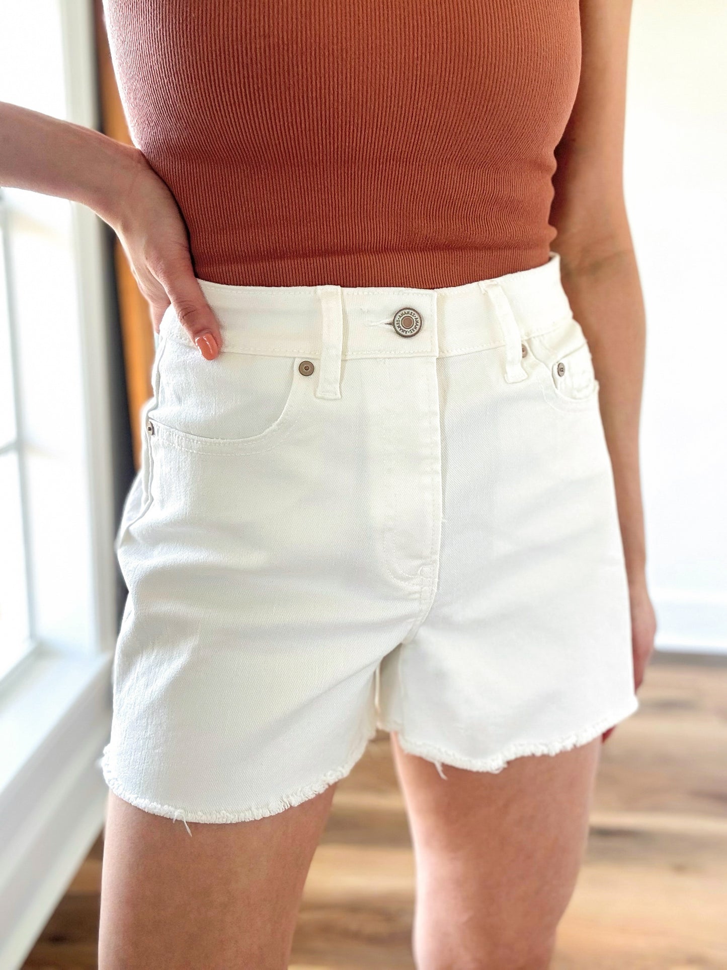 Classic Look White Shorts