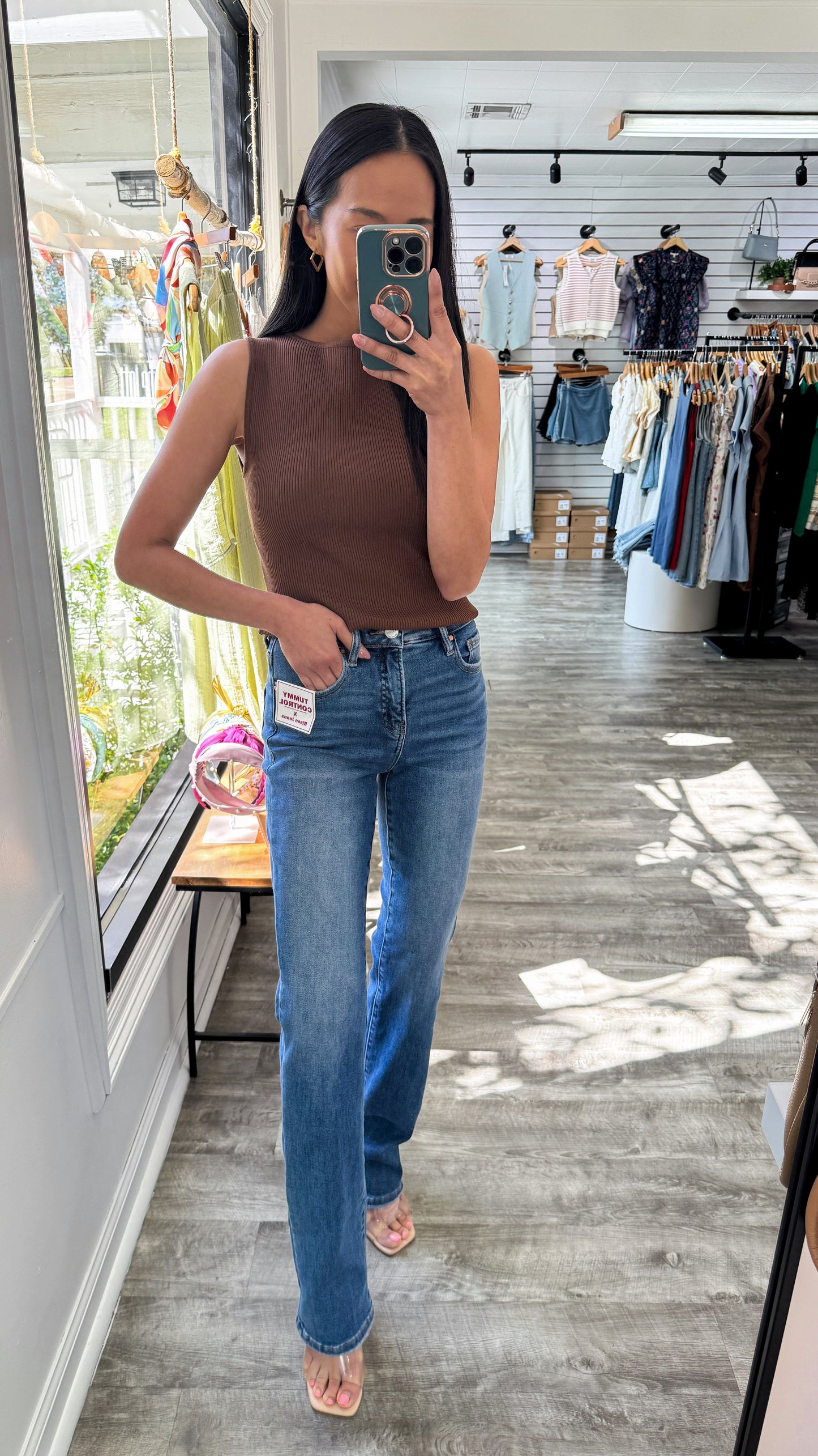 Tummy Control Straight Denim- FULL Length