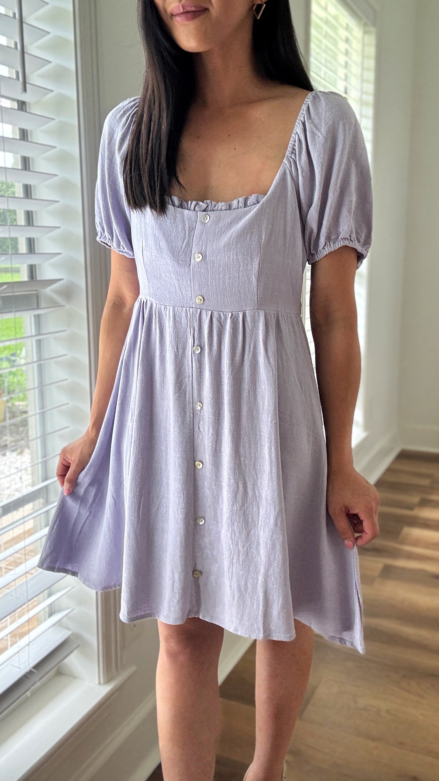 Lilac Linen Dress