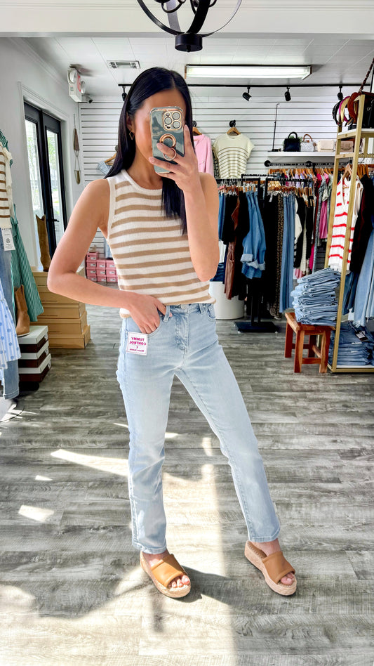 Tummy Control Straight Denim