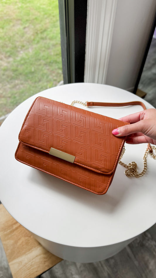 Embossed Camel Bag