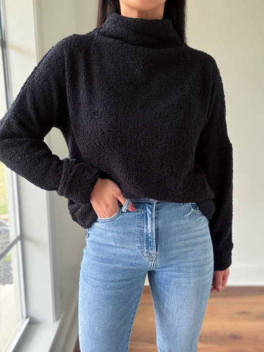Stay Cozy Sweater-Black