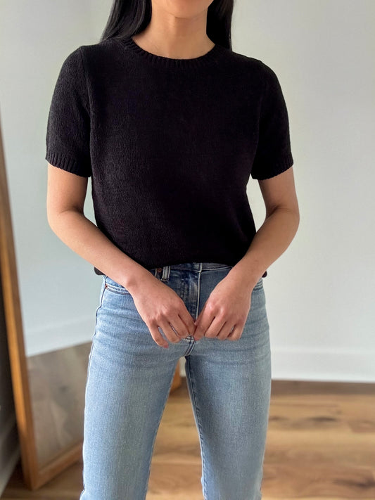 Cecily Sweater Top- Black