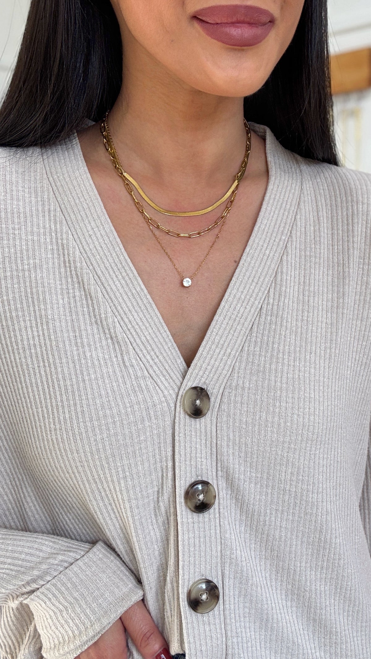 Mixed Chain Layered Necklace