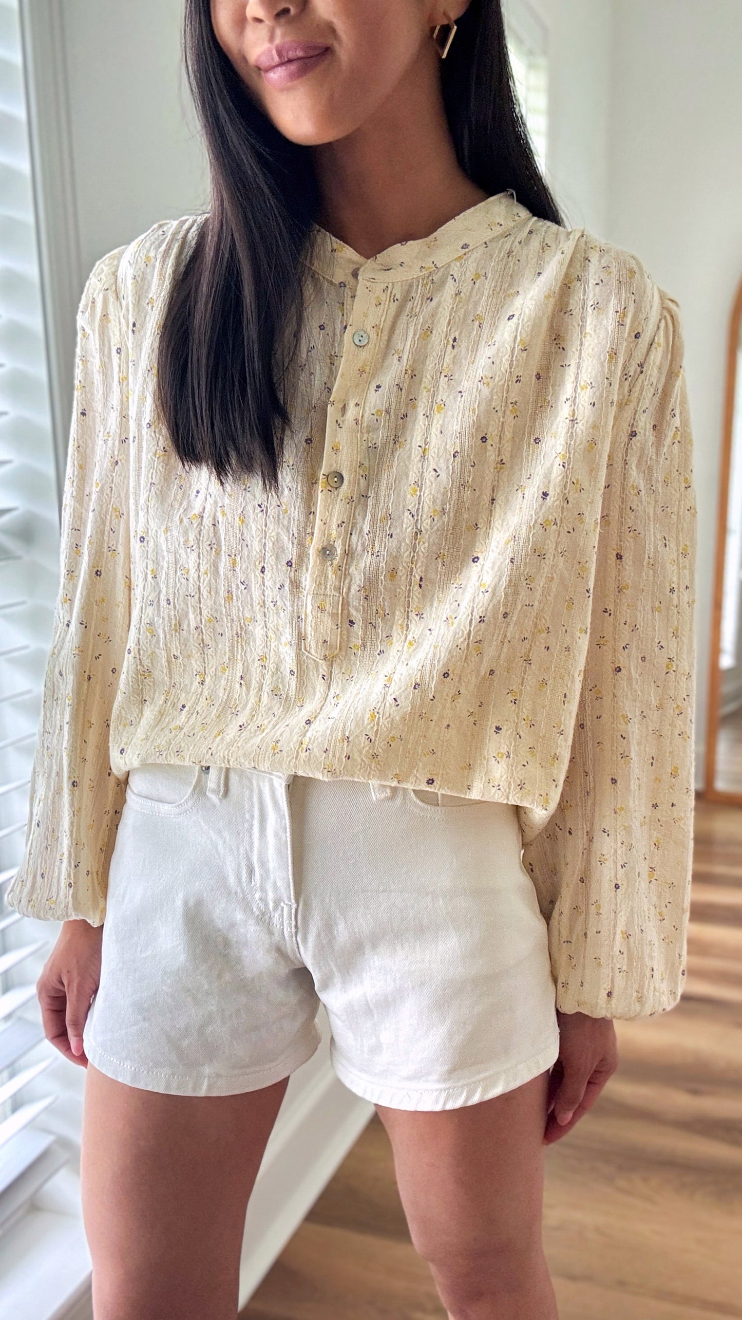 Ditsy Yellow Floral Top
