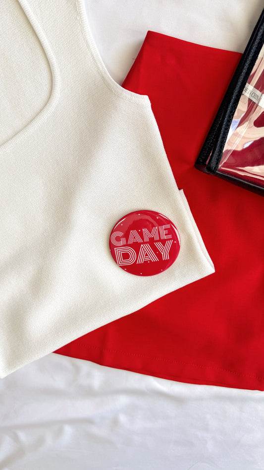 Red Game Day Button
