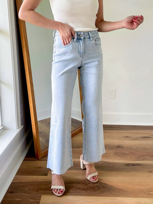 Big Advantage Cropped Wide Leg Denim