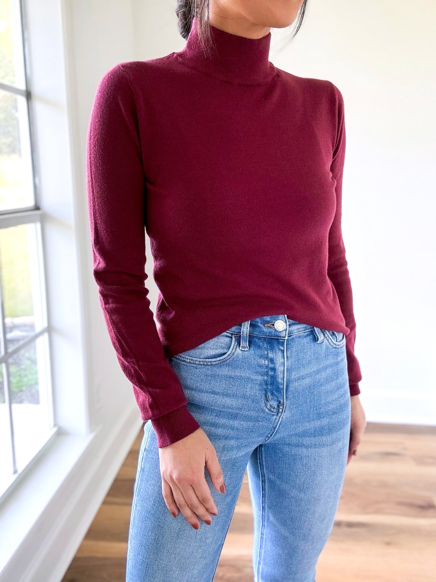 Lily Sweater Top- Wine