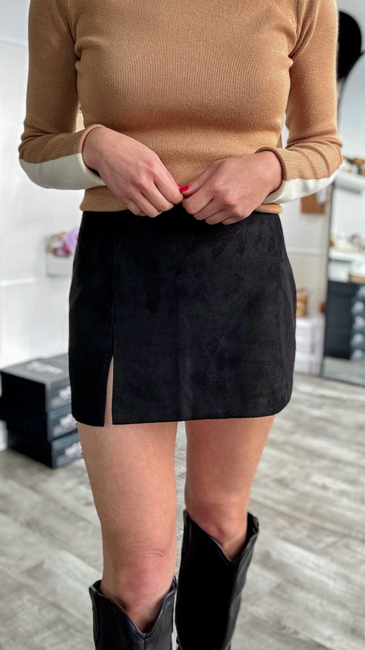 Suede Mini Skort