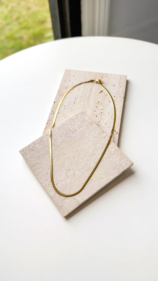 Dainty Herringbone Chain Necklace